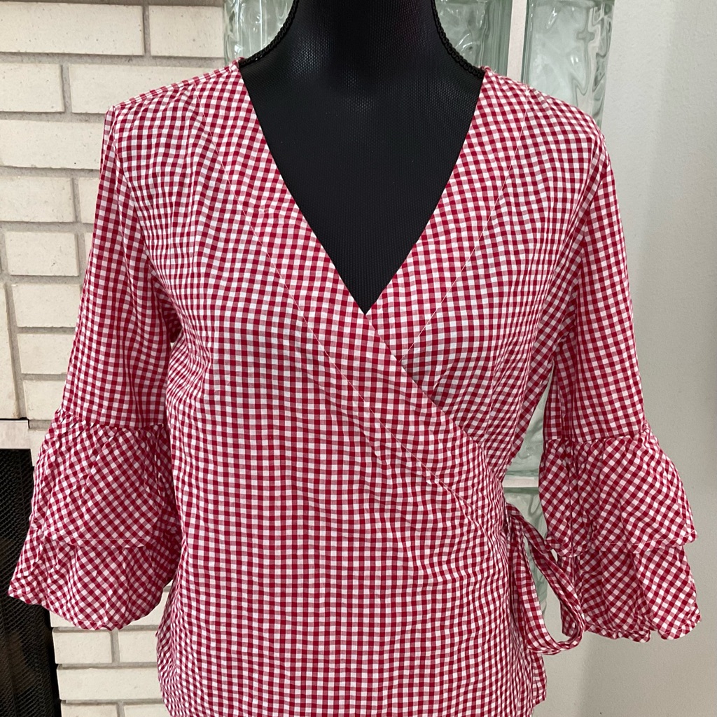 Gingham Checked Blouse